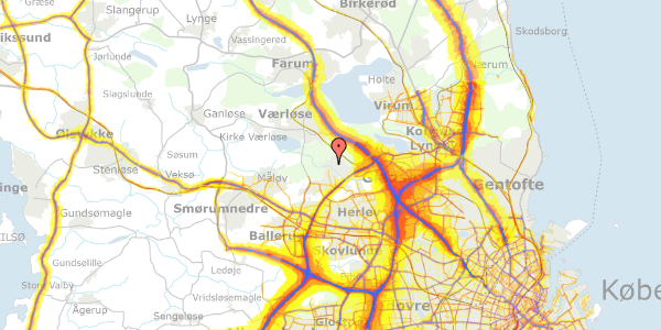 Trafikstøjkort på Skandrups Alle 70, 3500 Værløse