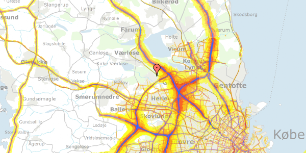 Trafikstøjkort på Skovmose Alle 21, 3500 Værløse