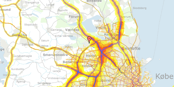 Trafikstøjkort på Skovmose Alle 35, 3500 Værløse