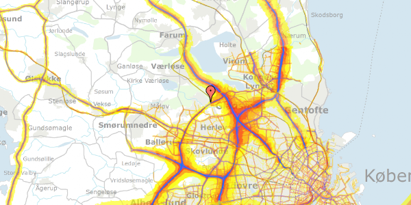 Trafikstøjkort på Stormly 36, 3500 Værløse