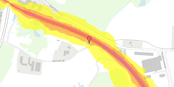 Trafikstøjkort på Allerødvej 35, 3450 Allerød