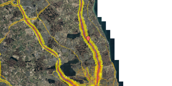 Trafikstøjkort på Gøngehusvej 282B, 2970 Hørsholm