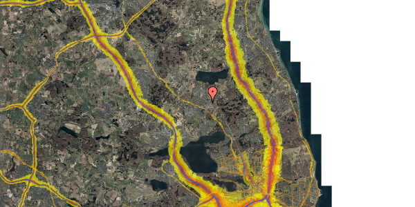 Trafikstøjkort på Nobis Mølle 4, 3460 Birkerød