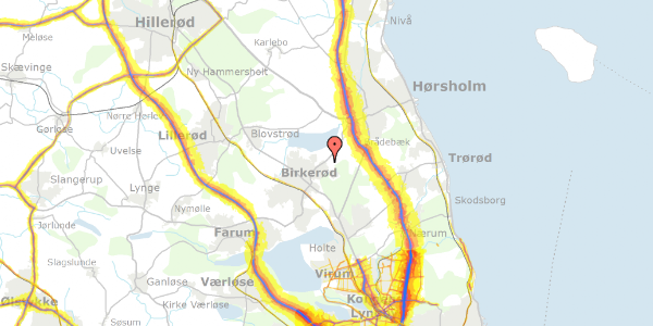 Trafikstøjkort på Råvænget 30, 3460 Birkerød