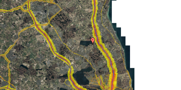 Trafikstøjkort på Sjælsøvej 45, 3460 Birkerød