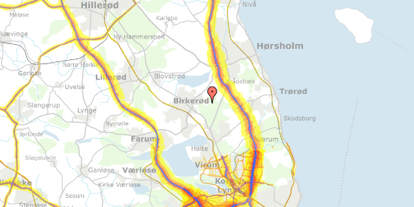 Trafikstøjkort på Sophie Magdelenes Vej 3C, 2. th, 3460 Birkerød