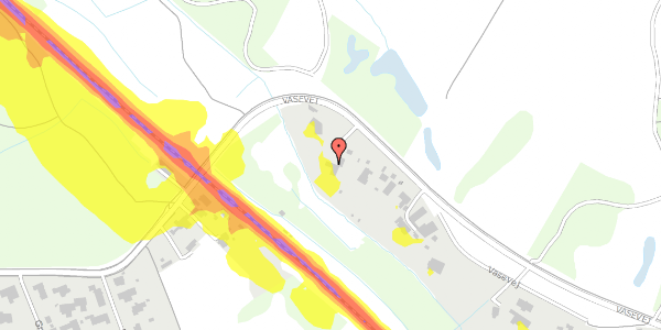 Trafikstøjkort på Vasevej 53, 2840 Holte