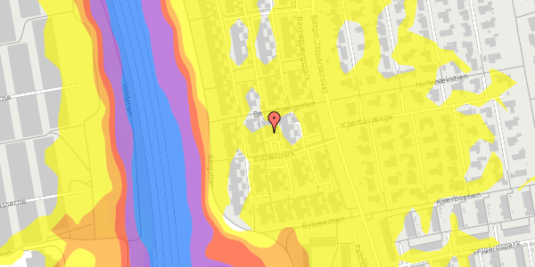 Trafikstøjkort på Bybækpark 18, 3520 Farum