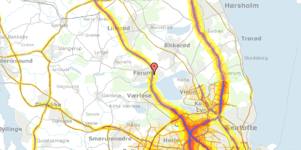 Trafikstøjkort på Farum Bytorv 3, 3520 Farum