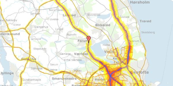 Trafikstøjkort på Farum Stationstorv 7, 1. th, 3520 Farum