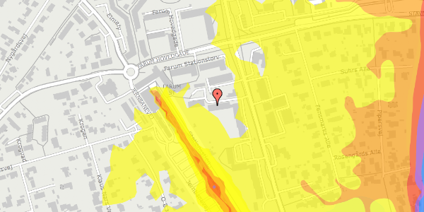 Trafikstøjkort på Frederiksborgvej 8D, 1. th, 3520 Farum