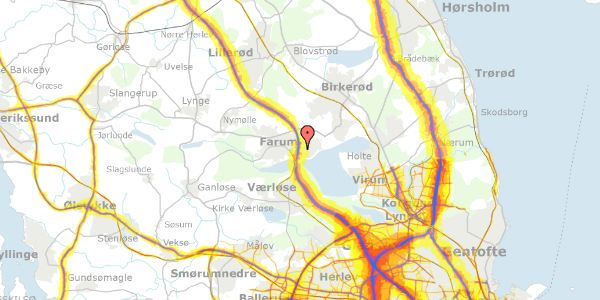 Trafikstøjkort på Maglehøj 150, 3520 Farum