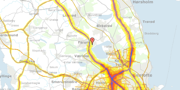 Trafikstøjkort på Maglehøj 166, 3520 Farum