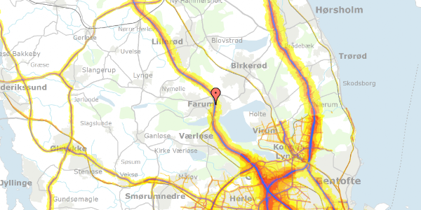 Trafikstøjkort på Paltholmterrasserne 4I, 3520 Farum