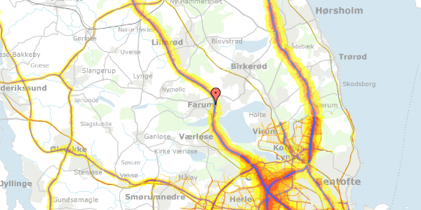 Trafikstøjkort på Paltholmterrasserne 9B, 3520 Farum