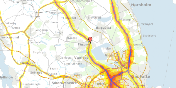 Trafikstøjkort på Paltholmterrasserne 60E, 3520 Farum