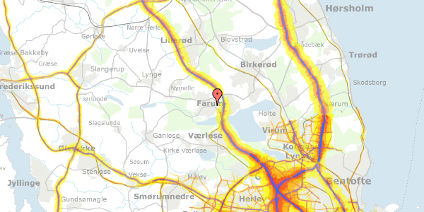 Trafikstøjkort på Toftegårdsvej 46, 3520 Farum