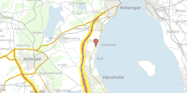 Trafikstøjkort på Bakken 21, 3050 Humlebæk