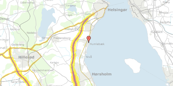 Trafikstøjkort på Gl Mejerivej 14D, 3050 Humlebæk