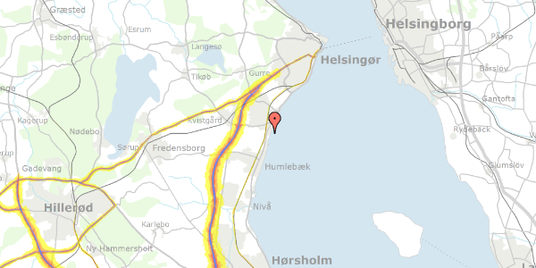 Trafikstøjkort på Gl Strandvej 446C, 3050 Humlebæk