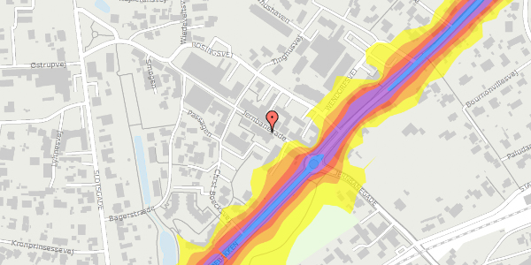 Trafikstøjkort på Jernbanegade 26, st. th, 3480 Fredensborg