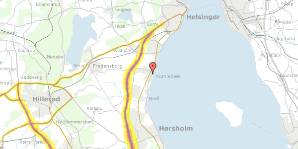 Trafikstøjkort på Skeltoftevej 2A, 3050 Humlebæk