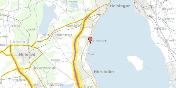 Trafikstøjkort på Sørens Alle 10, 3050 Humlebæk