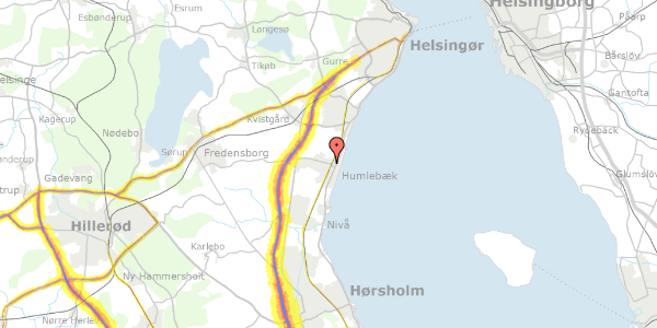 Trafikstøjkort på Torpenvangen 3, 3050 Humlebæk