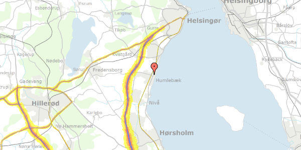 Trafikstøjkort på Torpenvangen 55, 3050 Humlebæk