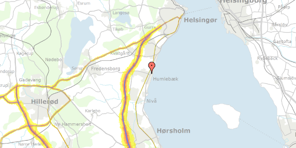 Trafikstøjkort på Torpenvangen 63, 3050 Humlebæk