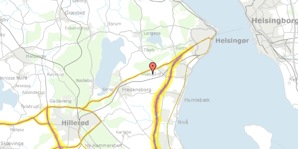 Trafikstøjkort på Uglesø Mosevej 7, 3490 Kvistgård