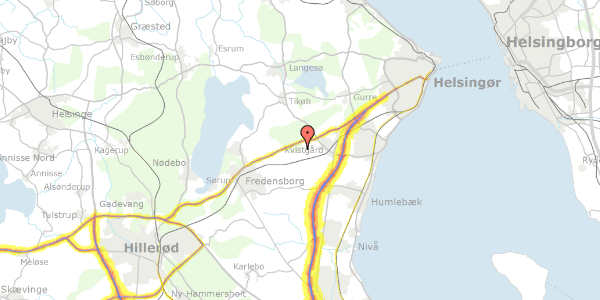 Trafikstøjkort på Uglesø Mosevej 9, 3490 Kvistgård