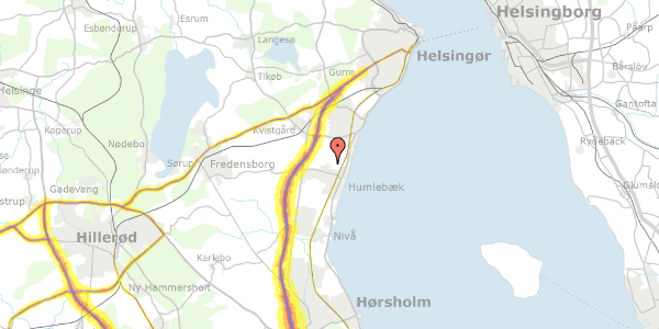 Trafikstøjkort på Ved Hegnet 3, 3050 Humlebæk