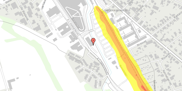 Trafikstøjkort på A C Hansensvej 7, 3600 Frederikssund