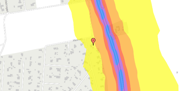 Trafikstøjkort på Maxivej 1, 3310 Ølsted
