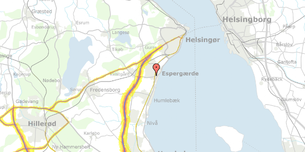 Trafikstøjkort på Agatvej 4, 3060 Espergærde