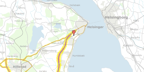 Trafikstøjkort på Agnetevej 8, 3060 Espergærde