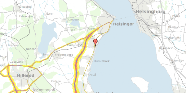 Trafikstøjkort på Ametystvej 24, 3060 Espergærde