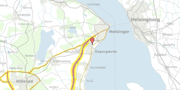 Trafikstøjkort på Anlæggets Alle 7, 3060 Espergærde