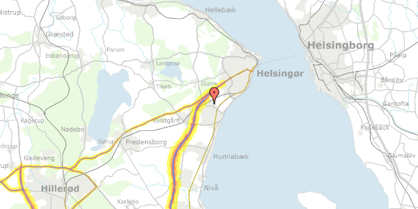 Trafikstøjkort på Annavej 4, 3060 Espergærde