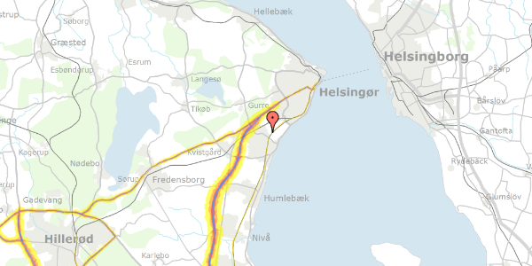 Trafikstøjkort på Aurikelvej 14, 3060 Espergærde