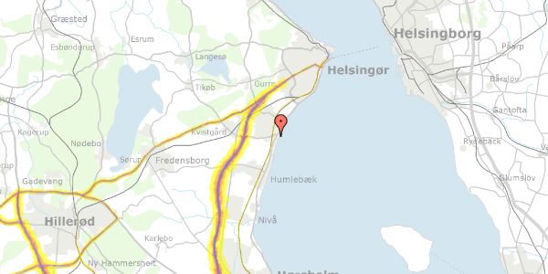 Trafikstøjkort på Bakkedraget 5, 3060 Espergærde