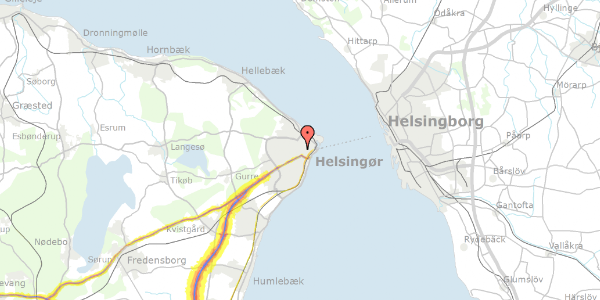 Trafikstøjkort på Belvederevej 29, 2. th, 3000 Helsingør