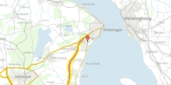 Trafikstøjkort på Berberisvej 15, 3060 Espergærde