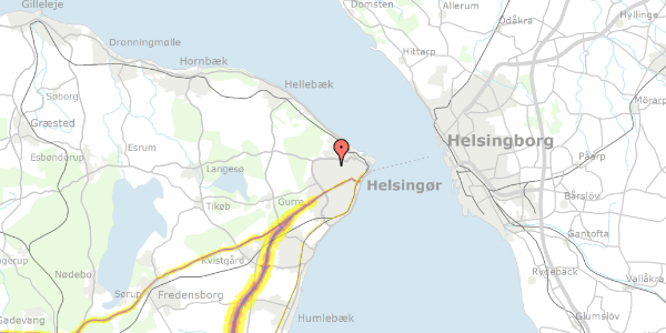 Trafikstøjkort på Blichersvej 32, 3000 Helsingør