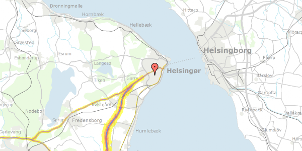 Trafikstøjkort på Blishøj 8, 1. tv, 3000 Helsingør