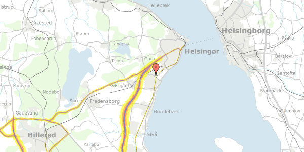 Trafikstøjkort på Blomstermarken 20, 3060 Espergærde