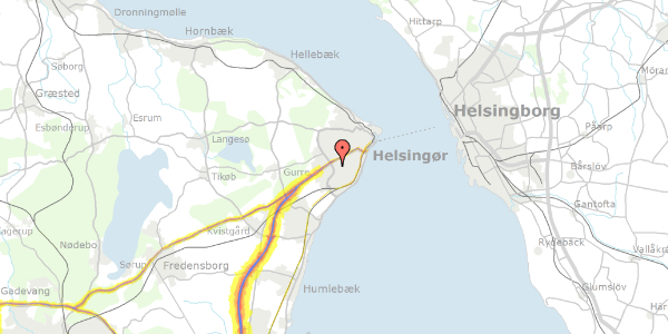 Trafikstøjkort på Borgm.P.Christensens Vej 12, 3000 Helsingør