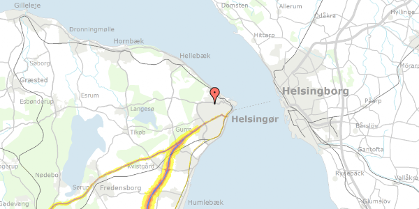 Trafikstøjkort på Boyesvej 8, 3000 Helsingør