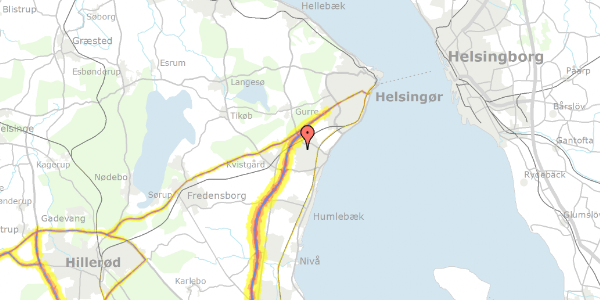 Trafikstøjkort på Bybjergvej 10, 3060 Espergærde